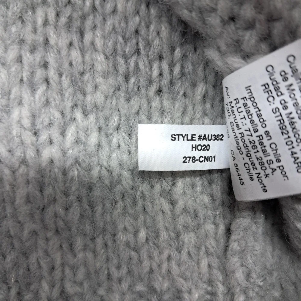 J. Crew Sweater Women's Medium Gray Pointelle Wool Alpaca Popcorn Flowers Winter